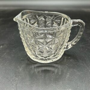 Vintage anchor hocking clear glass creamer, organizer